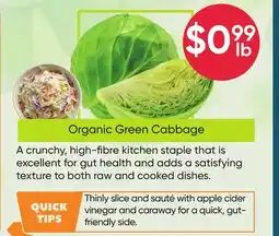 Healthy Planet Organic Green Cabbage offer