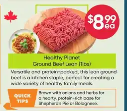 Healthy Planet Healthy Planet Ground Beef Lean offer