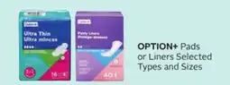 Rexall OPTION + Pads or Liners offer