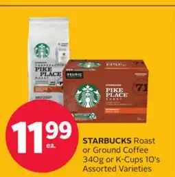 Rexall STARBUCKS Roast or Ground Coffee 340g or K-Cups 10's offer