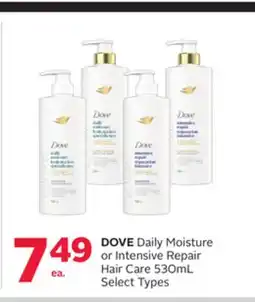 Rexall DOVE Daily Moisture or Intensive Repair Hair Care offer