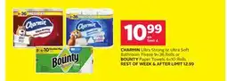 Rexall CHARMIN Ultra Strong or Ultra Soft Bathroom Tissue 9 = 36 Rolls or BOUNTY Paper Towels 4 = 10 Rolls offer