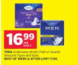 Rexall TENA Underwear, Briefs, Pads or Guards offer