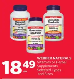 Rexall WEBBER NATURALS Vitamins or Herbal Supplements offer