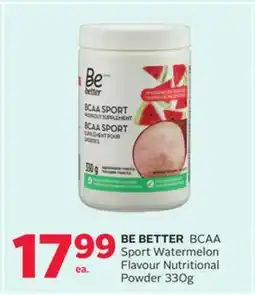 Rexall BE BETTER BCAA Sport Watermelon Flavour Nutritional Powder offer