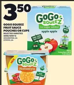 Independent City Market GOGO SQUEEZ FRUIT SAUCE FRUIT SAUCE POUCHES OR CUPS offer