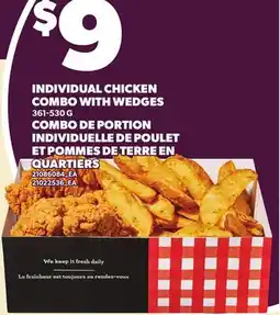 Independent City Market INDIVIDUAL CHICKEN COMBO WITH WEDGES offer