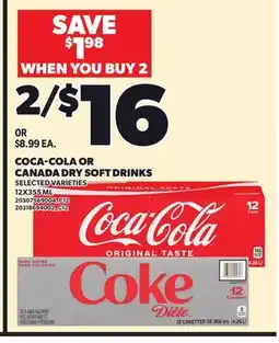 Independent City Market COCA-COLA OR CANADA DRY SOFT DRINKS offer
