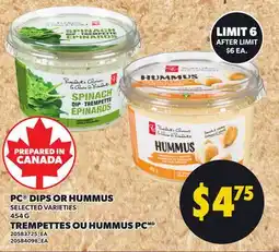 Independent City Market PC DIPS OR HUMMUS offer