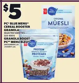 Independent City Market PC BLUE MENU CEREAL BOOSTER GRANOLA offer