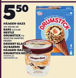Independent City Market HÄAGEN-DAZS, 414-450 ML OR BARS, 3/4'S OR NESTLÉ DRUMSTICK, 4'S offer