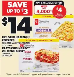 Independent City Market PC OR BLUE MENU ENTRÉES, 2/2 offer