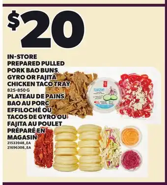 Independent City Market IN-STORE PREPARED PULLED PORK BAO BUNS, GYRO OR FAJITA CHICKEN TACO TRAY offer