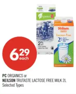 Shoppers Drug Mart PC ORGANICS or NEILSON TRUTASTE LACTOSE FREE MILK offer