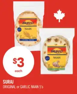 Shoppers Drug Mart SURAJ ORIGINAL or GARLIC NAAN 5's offer