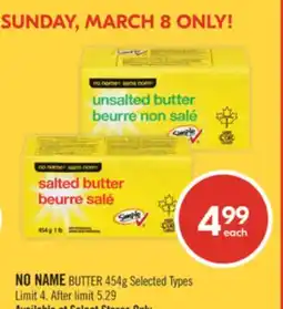 Shoppers Drug Mart NO NAME BUTTER offer