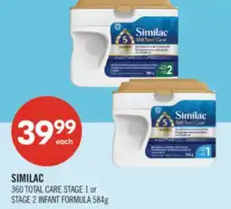 Shoppers Drug Mart SIMILAC 360 TOTAL CARE STAGE 1 or STAGE 2 INFANT FORMULA offer