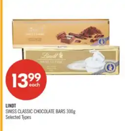 Shoppers Drug Mart LINDT SWISS CLASSIC CHOCOLATE BARS offer