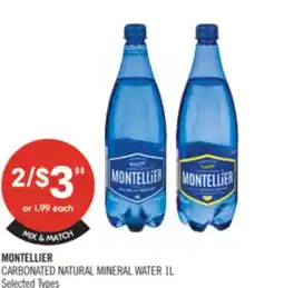 Shoppers Drug Mart MONTELLIER CARBONATED NATURAL MINERAL WATER offer