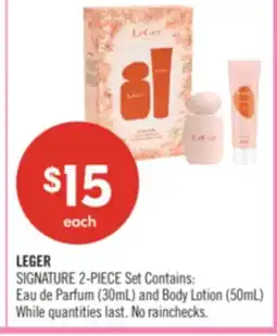 Shoppers Drug Mart LEGER SIGNATURE 2-PIECE Set offer