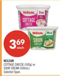 Shoppers Drug Mart NEILSON COTTAGE CHEESE (500g) or SOUR CREAM (500mL) offer