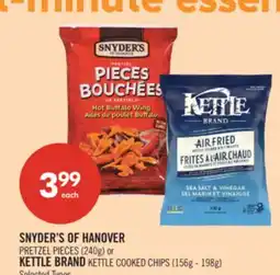 Shoppers Drug Mart SNYDER'S OF HANOVER PRETZEL PIECES (240g) or KETTLE BRAND KETTLE COOKED CHIPS (156g - 198g) offer