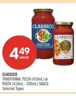 Shoppers Drug Mart CLASSICO TRADITIONAL PIZZA (410mL) or PASTA (410mL - 600mL) SAUCE offer