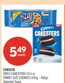 Shoppers Drug Mart CHRISTIE OREO CAKESTERS (5's) or FAMILY SIZE COOKIES (436g - 460g) offer