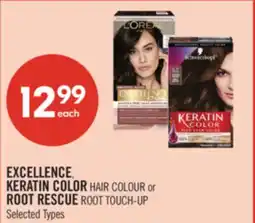 Shoppers Drug Mart EXCELLENCE, KERATIN COLOR HAIR COLOUR OR ROOT RESCUE ROOT TOUCH-UP offer