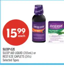 Shoppers Drug Mart SLEEP∙EZE SLEEP AID LIQUID (355mL) or REST∙EZE CAPLETS (24's) offer