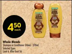 Shoppers Drug Mart Whole Blends Shampoo or Conditioner 346mL - 370mL offer