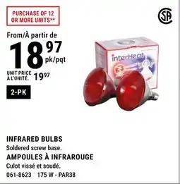 BMR INFRARED BULBS offer