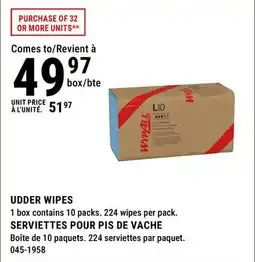 BMR UDDER WIPES offer