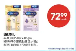 Shoppers Drug Mart ENFAMIL A+ NEUROPRO (2 x 445g) or NEUROPRO GENTLEASE (2 x 431g) offer