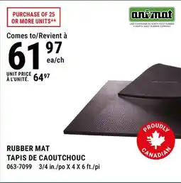 BMR ANIMAT RUBBER MAT offer