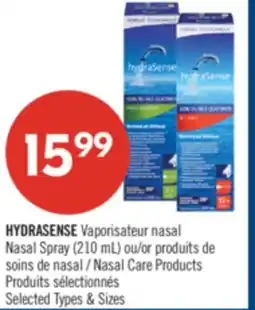 Pharmaprix HYDRASENSE Nasal Spray (210 mL) or Nasal Care Products offer