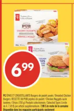 Pharmaprix PC Breaded Chicken Burgers , Chicken Nuggets or Strips (700 g) offer