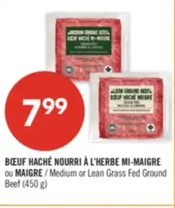 Pharmaprix Medium or Lean Grass Fed Ground Beef (450 g) offer