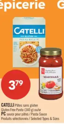 Pharmaprix CATELLI Gluten Free Pasta (340 g) or PC Pasta Sauce offer