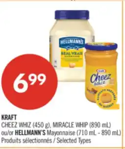 Pharmaprix KRAFT CHEEZ WHIZ, MIRACLE WHIP OR HELLMANN'S MAYONNAISE offer
