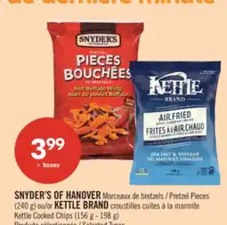 Pharmaprix SNYDER'S OF HANOVER Pretzel Pieces or KETTLE BRAND Kettle Cooked Chips (156 g - 198 g) offer