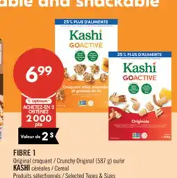 Pharmaprix FIBRE 1 Crunchy Original 587 or KASHI Cereal offer