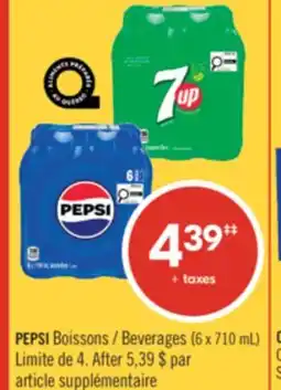 Pharmaprix PEPSI Beverages offer