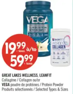 Pharmaprix GREAT LAKES WELLNESS, LEANFIT Collagen or VEGA Protein Powder offer