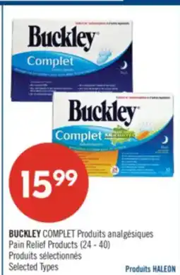 Pharmaprix BUCKLEY COMPLET Produits Pain Relief Products (24-40) offer