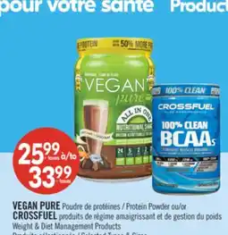 Pharmaprix VEGAN PURE Protein Powder or CROSSFUEL Weight & Diet Management Products offer