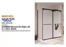 Patrick Morin SOMMEN Shower Kit, Right, 48 in. x 32 in., Black offer