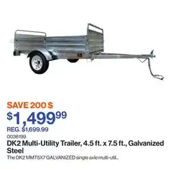 Patrick Morin Multi-Utility Trailer, 4.5 ft. x 7.5 ft., Galvanized Steel offer