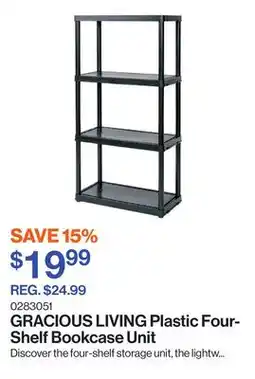 Patrick Morin Plastic Four-Shelf Bookcase Unit offer