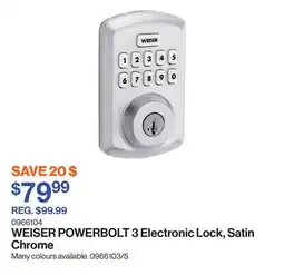 Patrick Morin POWERBOLT 3 Electronic Lock, Satin Chrome offer